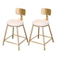 Glam Metal Bar and Counter Stool Low Back Stool with 4 Gold Legs 2 Piece Set Short Stool(18"H) Clearhalo 'Bar Furniture' 'Bar Stools' 'bar_stools' 'furn' 'furn_bar_stools' 'Furniture' 'furniture_bar_stools' 'Kitchen & Dining Furniture' 4780266