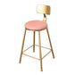 Glam Metal Bar and Counter Stool Low Back Stool with 4 Gold Legs 1 Piece Counter Stool(26"H) Clearhalo 'Bar Furniture' 'Bar Stools' 'bar_stools' 'furn' 'furn_bar_stools' 'Furniture' 'furniture_bar_stools' 'Kitchen & Dining Furniture' 4780270