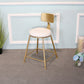 Glam Metal Bar and Counter Stool Low Back Stool with 4 Gold Legs Clearhalo 'Bar Furniture' 'Bar Stools' 'bar_stools' 'furn' 'furn_bar_stools' 'Furniture' 'furniture_bar_stools' 'Kitchen & Dining Furniture' 4780271