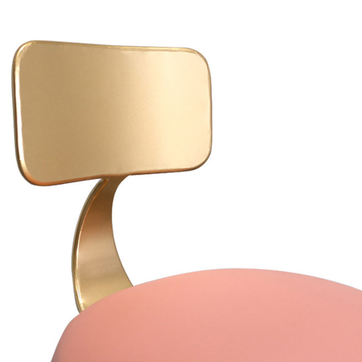 Glam Metal Bar and Counter Stool Low Back Stool with 4 Gold Legs Clearhalo 'Bar Furniture' 'Bar Stools' 'bar_stools' 'furn' 'furn_bar_stools' 'Furniture' 'furniture_bar_stools' 'Kitchen & Dining Furniture' 4780275