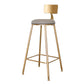 Glam Metal Bar and Counter Stool Low Back Stool with 4 Gold Legs 1 Piece Bar Stool(30"H) Clearhalo 'Bar Furniture' 'Bar Stools' 'bar_stools' 'furn' 'furn_bar_stools' 'Furniture' 'furniture_bar_stools' 'Kitchen & Dining Furniture' 4780276