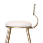 Glam Metal Bar and Counter Stool Low Back Stool with 4 Gold Legs Clearhalo 'Bar Furniture' 'Bar Stools' 'bar_stools' 'furn' 'furn_bar_stools' 'Furniture' 'furniture_bar_stools' 'Kitchen & Dining Furniture' 4780277