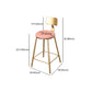 Glam Metal Bar and Counter Stool Low Back Stool with 4 Gold Legs Clearhalo 'Bar Furniture' 'Bar Stools' 'bar_stools' 'furn' 'furn_bar_stools' 'Furniture' 'furniture_bar_stools' 'Kitchen & Dining Furniture' 4780283