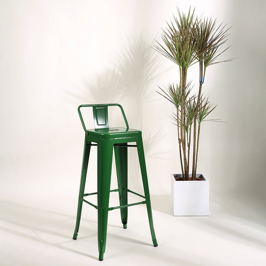 Industrial Bar and Counter Stool Metal Square Stool with 4 Legs Clearhalo 'Bar Furniture' 'Bar Stools' 'bar_stools' 'furn' 'furn_bar_stools' 'Furniture' 'furniture_bar_stools' 'Kitchen & Dining Furniture' 4780311