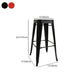 Industrial Bar and Counter Stool Metal Square Stool with 4 Legs Clearhalo 'Bar Furniture' 'Bar Stools' 'bar_stools' 'furn' 'furn_bar_stools' 'Furniture' 'furniture_bar_stools' 'Kitchen & Dining Furniture' 4780325