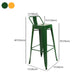 Industrial Bar and Counter Stool Metal Square Stool with 4 Legs Clearhalo 'Bar Furniture' 'Bar Stools' 'bar_stools' 'furn' 'furn_bar_stools' 'Furniture' 'furniture_bar_stools' 'Kitchen & Dining Furniture' 4780326