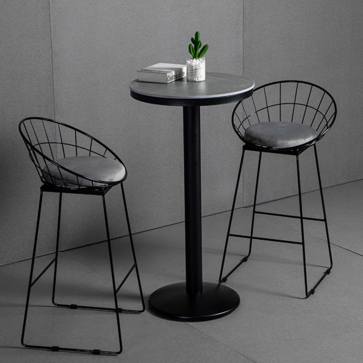 Industrial Bar and Counter Stool Metal Stool with Black Base Clearhalo 'Bar Furniture' 'Bar Stools' 'bar_stools' 'furn' 'furn_bar_stools' 'Furniture' 'furniture_bar_stools' 'Kitchen & Dining Furniture' 4780358