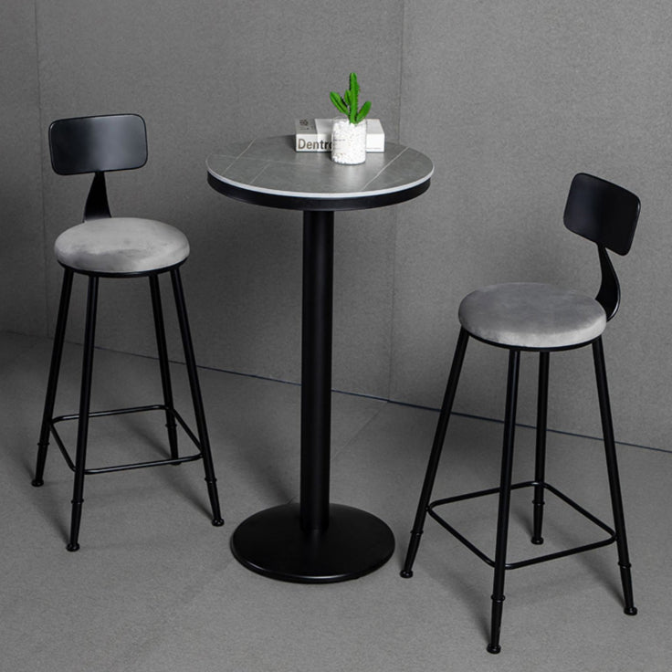 Industrial Bar and Counter Stool Metal Stool with Black Base Clearhalo 'Bar Furniture' 'Bar Stools' 'bar_stools' 'furn' 'furn_bar_stools' 'Furniture' 'furniture_bar_stools' 'Kitchen & Dining Furniture' 4780361