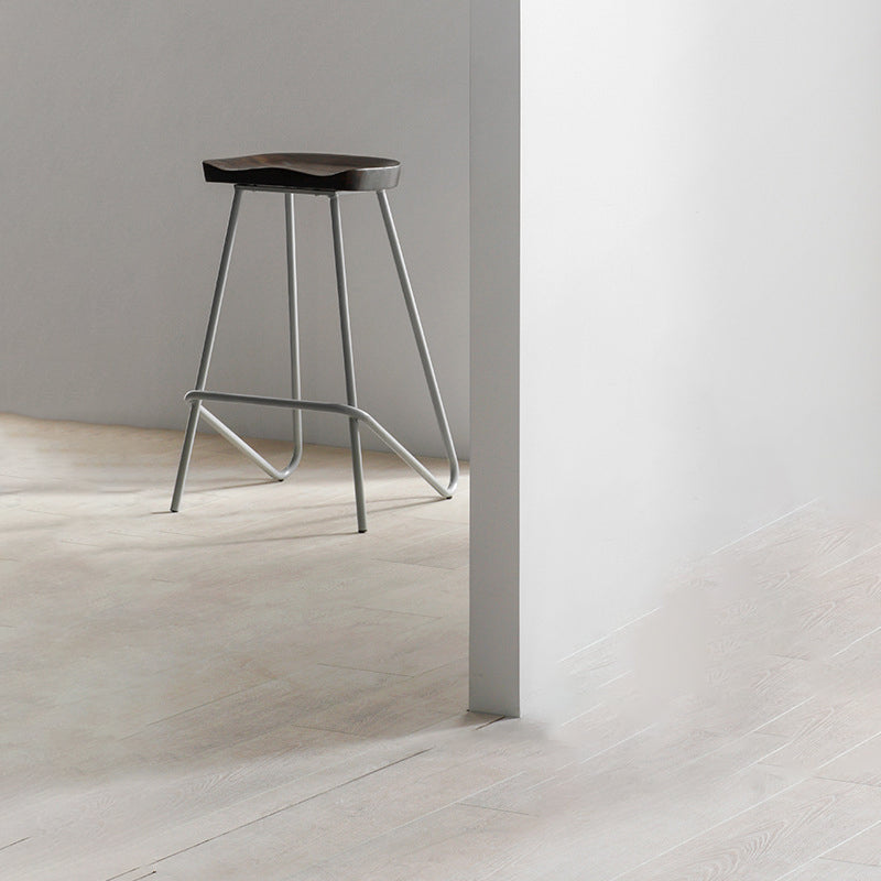 Industrial Bar and Counter Stool Solid Wood Stool with White Base Clearhalo 'Bar Furniture' 'Bar Stools' 'bar_stools' 'furn' 'furn_bar_stools' 'Furniture' 'furniture_bar_stools' 'Kitchen & Dining Furniture' 4780367