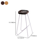 Industrial Bar and Counter Stool Solid Wood Stool with White Base Clearhalo 'Bar Furniture' 'Bar Stools' 'bar_stools' 'furn' 'furn_bar_stools' 'Furniture' 'furniture_bar_stools' 'Kitchen & Dining Furniture' 4780375
