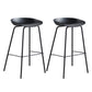 Industrial Metal Kitchen Dining Room Armless Stool Low Back Bar Stool Black 2 Piece Set Clearhalo 'Bar Furniture' 'Bar Stools' 'bar_stools' 'furn' 'furn_bar_stools' 'Furniture' 'furniture_bar_stools' 'Kitchen & Dining Furniture' 4780378