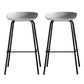 Industrial Metal Kitchen Dining Room Armless Stool Low Back Bar Stool Grey 2 Piece Set Clearhalo 'Bar Furniture' 'Bar Stools' 'bar_stools' 'furn' 'furn_bar_stools' 'Furniture' 'furniture_bar_stools' 'Kitchen & Dining Furniture' 4780381
