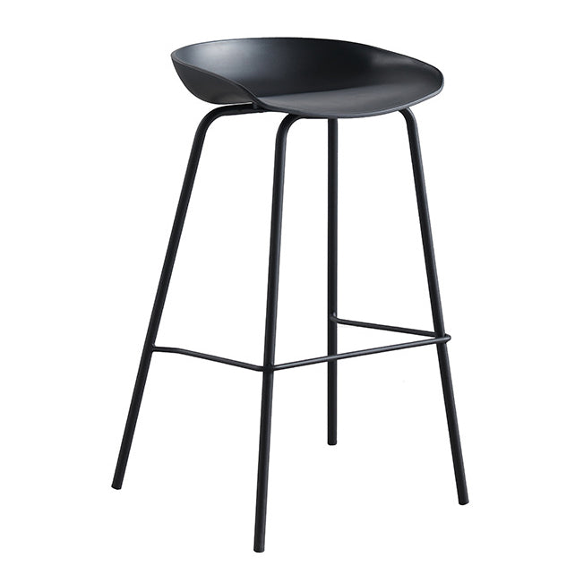 Industrial Metal Kitchen Dining Room Armless Stool Low Back Bar Stool Clearhalo 'Bar Furniture' 'Bar Stools' 'bar_stools' 'furn' 'furn_bar_stools' 'Furniture' 'furniture_bar_stools' 'Kitchen & Dining Furniture' 4780383