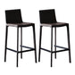 Contemporary Bar and Counter Stool Low Back Stool with 4 Legs Black-Gray 2 Piece Set Clearhalo 'Bar Furniture' 'Bar Stools' 'bar_stools' 'furn' 'furn_bar_stools' 'Furniture' 'furniture_bar_stools' 'Kitchen & Dining Furniture' 4780399