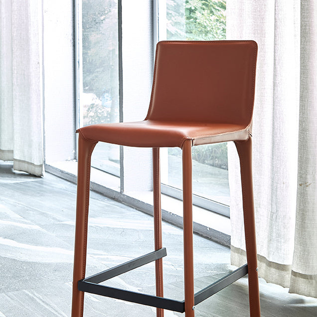 Contemporary Bar and Counter Stool Low Back Stool with 4 Legs Clearhalo 'Bar Furniture' 'Bar Stools' 'bar_stools' 'furn' 'furn_bar_stools' 'Furniture' 'furniture_bar_stools' 'Kitchen & Dining Furniture' 4780400