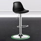 Metal Contemporary Kitchen Dining Room Armless Stool Adjustable Height Barstool Black Silver 1 Piece Clearhalo 'Bar Furniture' 'Bar Stools' 'bar_stools' 'furn' 'furn_bar_stools' 'Furniture' 'furniture_bar_stools' 'Kitchen & Dining Furniture' 4780409