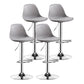 Metal Contemporary Kitchen Dining Room Armless Stool Adjustable Height Barstool Grey Silver 4 Piece Set Clearhalo 'Bar Furniture' 'Bar Stools' 'bar_stools' 'furn' 'furn_bar_stools' 'Furniture' 'furniture_bar_stools' 'Kitchen & Dining Furniture' 4780418