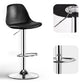 Metal Contemporary Kitchen Dining Room Armless Stool Adjustable Height Barstool Clearhalo 'Bar Furniture' 'Bar Stools' 'bar_stools' 'furn' 'furn_bar_stools' 'Furniture' 'furniture_bar_stools' 'Kitchen & Dining Furniture' 4780419