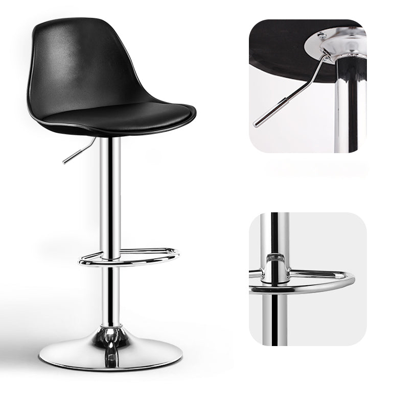Metal Contemporary Kitchen Dining Room Armless Stool Adjustable Height Barstool Clearhalo 'Bar Furniture' 'Bar Stools' 'bar_stools' 'furn' 'furn_bar_stools' 'Furniture' 'furniture_bar_stools' 'Kitchen & Dining Furniture' 4780419