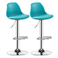 Metal Contemporary Kitchen Dining Room Armless Stool Adjustable Height Barstool Lake Blue Silver 2 Piece Set Clearhalo 'Bar Furniture' 'Bar Stools' 'bar_stools' 'furn' 'furn_bar_stools' 'Furniture' 'furniture_bar_stools' 'Kitchen & Dining Furniture' 4780429