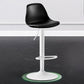 Metal Contemporary Kitchen Dining Room Armless Stool Adjustable Height Barstool Black White 1 Piece Clearhalo 'Bar Furniture' 'Bar Stools' 'bar_stools' 'furn' 'furn_bar_stools' 'Furniture' 'furniture_bar_stools' 'Kitchen & Dining Furniture' 4780431