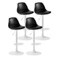 Metal Contemporary Kitchen Dining Room Armless Stool Adjustable Height Barstool Black White 4 Piece Set Clearhalo 'Bar Furniture' 'Bar Stools' 'bar_stools' 'furn' 'furn_bar_stools' 'Furniture' 'furniture_bar_stools' 'Kitchen & Dining Furniture' 4780433