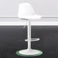 Metal Contemporary Kitchen Dining Room Armless Stool Adjustable Height Barstool White White 1 Piece Clearhalo 'Bar Furniture' 'Bar Stools' 'bar_stools' 'furn' 'furn_bar_stools' 'Furniture' 'furniture_bar_stools' 'Kitchen & Dining Furniture' 4780437