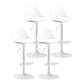 Metal Contemporary Kitchen Dining Room Armless Stool Adjustable Height Barstool White White 4 Piece Set Clearhalo 'Bar Furniture' 'Bar Stools' 'bar_stools' 'furn' 'furn_bar_stools' 'Furniture' 'furniture_bar_stools' 'Kitchen & Dining Furniture' 4780439