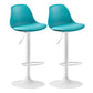 Metal Contemporary Kitchen Dining Room Armless Stool Adjustable Height Barstool Lake Blue White 2 Piece Set Clearhalo 'Bar Furniture' 'Bar Stools' 'bar_stools' 'furn' 'furn_bar_stools' 'Furniture' 'furniture_bar_stools' 'Kitchen & Dining Furniture' 4780444