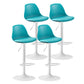 Metal Contemporary Kitchen Dining Room Armless Stool Adjustable Height Barstool Lake Blue White 4 Piece Set Clearhalo 'Bar Furniture' 'Bar Stools' 'bar_stools' 'furn' 'furn_bar_stools' 'Furniture' 'furniture_bar_stools' 'Kitchen & Dining Furniture' 4780445