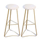Contemporary Bar and Counter Stool Backless Stool with Metal Base White 2 Piece Set Clearhalo 'Bar Furniture' 'Bar Stools' 'bar_stools' 'furn' 'furn_bar_stools' 'Furniture' 'furniture_bar_stools' 'Kitchen & Dining Furniture' 4780452