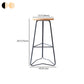 Contemporary Bar and Counter Stool Backless Stool with Metal Base Clearhalo 'Bar Furniture' 'Bar Stools' 'bar_stools' 'furn' 'furn_bar_stools' 'Furniture' 'furniture_bar_stools' 'Kitchen & Dining Furniture' 4780462