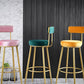 Scandinavian Upholstered Bar Stools Luxury Counter Stools with Metal Legs Clearhalo 'Bar Furniture' 'Bar Stools' 'bar_stools' 'furn' 'furn_bar_stools' 'Furniture' 'furniture_bar_stools' 'Kitchen & Dining Furniture' 4780467