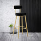 Scandinavian Upholstered Bar Stools Luxury Counter Stools with Metal Legs Black 1 Piece Clearhalo 'Bar Furniture' 'Bar Stools' 'bar_stools' 'furn' 'furn_bar_stools' 'Furniture' 'furniture_bar_stools' 'Kitchen & Dining Furniture' 4780469