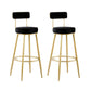 Scandinavian Upholstered Bar Stools Luxury Counter Stools with Metal Legs Black 2 Piece Set Clearhalo 'Bar Furniture' 'Bar Stools' 'bar_stools' 'furn' 'furn_bar_stools' 'Furniture' 'furniture_bar_stools' 'Kitchen & Dining Furniture' 4780471