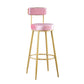 Scandinavian Upholstered Bar Stools Luxury Counter Stools with Metal Legs Clearhalo 'Bar Furniture' 'Bar Stools' 'bar_stools' 'furn' 'furn_bar_stools' 'Furniture' 'furniture_bar_stools' 'Kitchen & Dining Furniture' 4780472