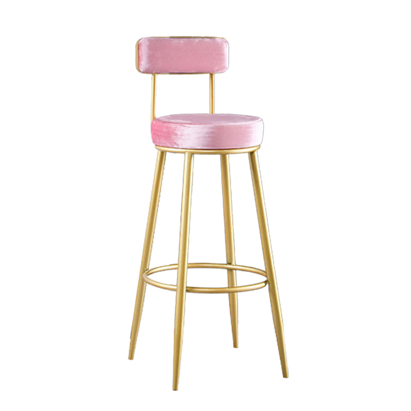 Scandinavian Upholstered Bar Stools Luxury Counter Stools with Metal Legs Clearhalo 'Bar Furniture' 'Bar Stools' 'bar_stools' 'furn' 'furn_bar_stools' 'Furniture' 'furniture_bar_stools' 'Kitchen & Dining Furniture' 4780472