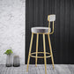 Scandinavian Upholstered Bar Stools Luxury Counter Stools with Metal Legs Clearhalo 'Bar Furniture' 'Bar Stools' 'bar_stools' 'furn' 'furn_bar_stools' 'Furniture' 'furniture_bar_stools' 'Kitchen & Dining Furniture' 4780477