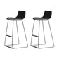 Modern Style Plastic Armless Stools Low Back Counter Stools with Metal Base Black 2 Piece Set Clearhalo 'Bar Furniture' 'Bar Stools' 'bar_stools' 'furn' 'furn_bar_stools' 'Furniture' 'furniture_bar_stools' 'Kitchen & Dining Furniture' 4780492