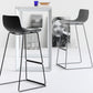 Modern Style Plastic Armless Stools Low Back Counter Stools with Metal Base Clearhalo 'Bar Furniture' 'Bar Stools' 'bar_stools' 'furn' 'furn_bar_stools' 'Furniture' 'furniture_bar_stools' 'Kitchen & Dining Furniture' 4780493