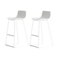 Modern Style Plastic Armless Stools Low Back Counter Stools with Metal Base White 2 Piece Set Clearhalo 'Bar Furniture' 'Bar Stools' 'bar_stools' 'furn' 'furn_bar_stools' 'Furniture' 'furniture_bar_stools' 'Kitchen & Dining Furniture' 4780499
