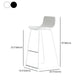 Modern Style Plastic Armless Stools Low Back Counter Stools with Metal Base Clearhalo 'Bar Furniture' 'Bar Stools' 'bar_stools' 'furn' 'furn_bar_stools' 'Furniture' 'furniture_bar_stools' 'Kitchen & Dining Furniture' 4780511