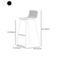 Modern Style Plastic Armless Stools Low Back Counter Stools with Metal Base Clearhalo 'Bar Furniture' 'Bar Stools' 'bar_stools' 'furn' 'furn_bar_stools' 'Furniture' 'furniture_bar_stools' 'Kitchen & Dining Furniture' 4780512