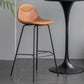 Minimalist Style Leather Counter Stool Low Back Stools with Metal Legs Clearhalo 'Bar Furniture' 'Bar Stools' 'bar_stools' 'furn' 'furn_bar_stools' 'Furniture' 'furniture_bar_stools' 'Kitchen & Dining Furniture' 4780517