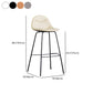 Minimalist Style Leather Counter Stool Low Back Stools with Metal Legs Clearhalo 'Bar Furniture' 'Bar Stools' 'bar_stools' 'furn' 'furn_bar_stools' 'Furniture' 'furniture_bar_stools' 'Kitchen & Dining Furniture' 4780534