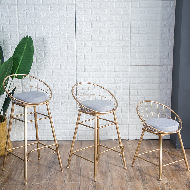 Nordic Style Bucket Counter Stools for Home Upholstered Bar Stools Clearhalo 'Bar Furniture' 'Bar Stools' 'bar_stools' 'furn' 'furn_bar_stools' 'Furniture' 'furniture_bar_stools' 'Kitchen & Dining Furniture' 4780540