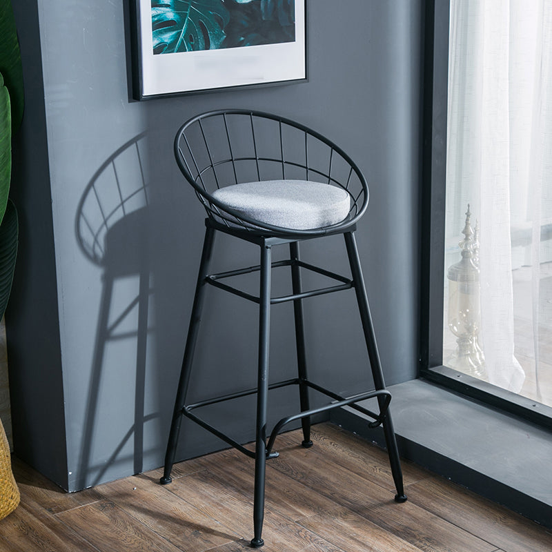 Nordic Style Bucket Counter Stools for Home Upholstered Bar Stools Clearhalo 'Bar Furniture' 'Bar Stools' 'bar_stools' 'furn' 'furn_bar_stools' 'Furniture' 'furniture_bar_stools' 'Kitchen & Dining Furniture' 4780558