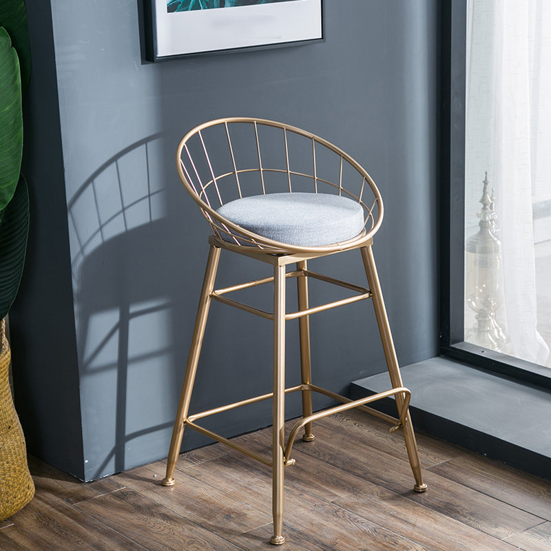 Nordic Style Bucket Counter Stools for Home Upholstered Bar Stools Clearhalo 'Bar Furniture' 'Bar Stools' 'bar_stools' 'furn' 'furn_bar_stools' 'Furniture' 'furniture_bar_stools' 'Kitchen & Dining Furniture' 4780559
