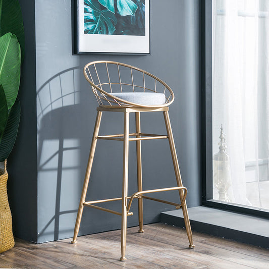Nordic Style Bucket Counter Stools for Home Upholstered Bar Stools Clearhalo 'Bar Furniture' 'Bar Stools' 'bar_stools' 'furn' 'furn_bar_stools' 'Furniture' 'furniture_bar_stools' 'Kitchen & Dining Furniture' 4780560