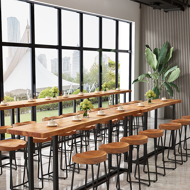 Contemporary Rectangle Bar and Counter Stool Wood Stool with Sled Base Clearhalo 'Bar Furniture' 'Bar Stools' 'bar_stools' 'furn' 'furn_bar_stools' 'Furniture' 'furniture_bar_stools' 'Kitchen & Dining Furniture' 4780570
